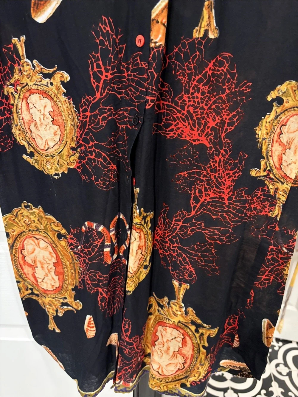Antica Sartoria vintage inspired black Cover-up